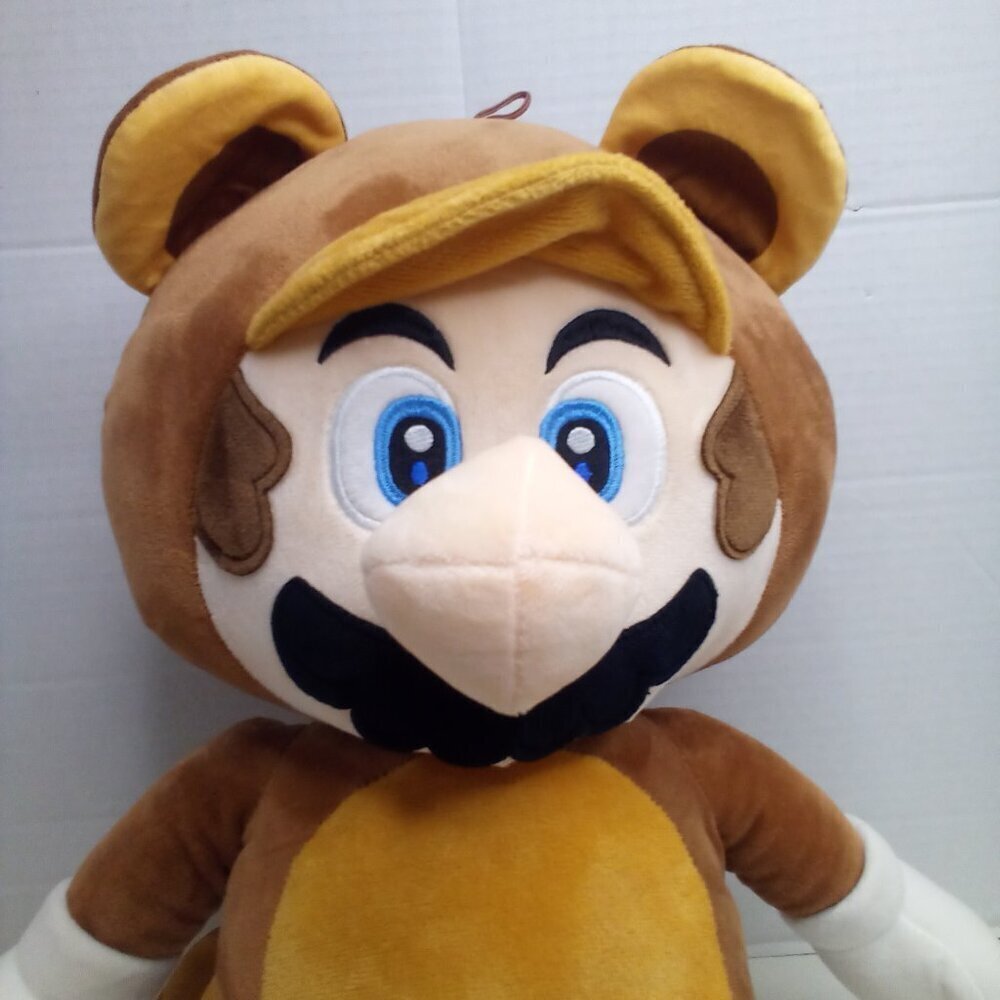 Super Mario Brothers Mario Raccoon Plush Toy 24" 2021 - Picture 9 of 14